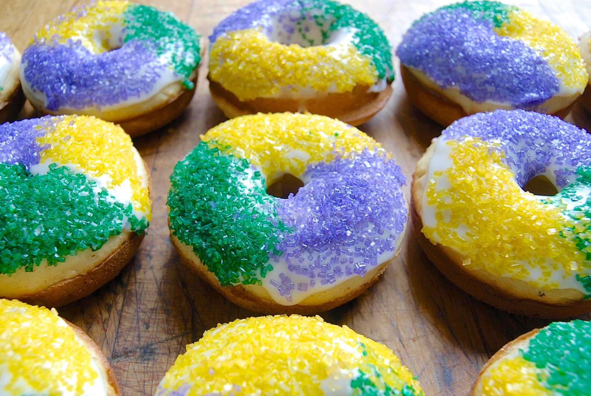 King Cake Doughnuts via @kingarthurflour