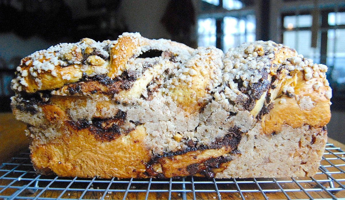 Chocolate Babka Bakealong via @kingarthurflour