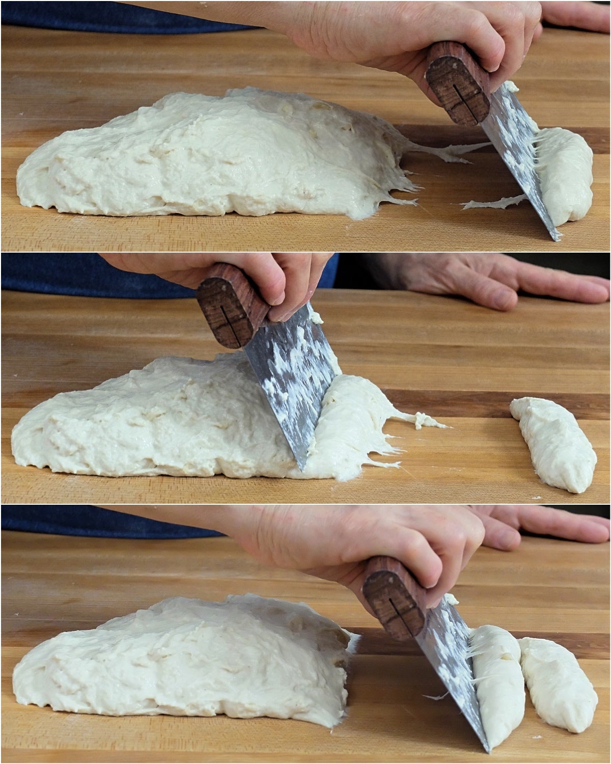 Kneading wet dough by hand via @kingarthurflour