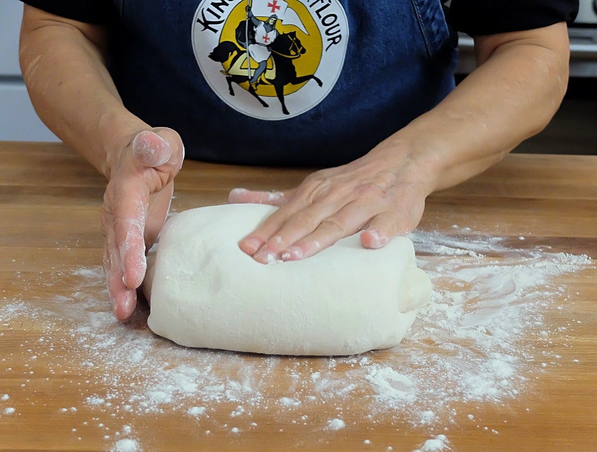 Kneading wet dough by hand via @kingarthurflour