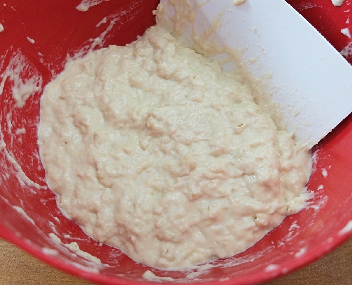 Kneading wet dough by hand via @kingarthurflour