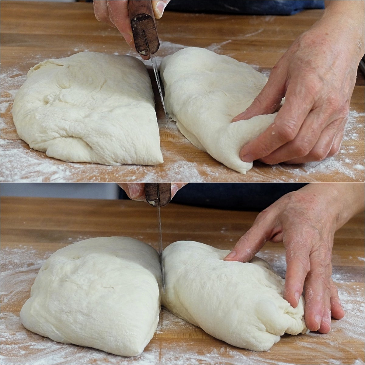 Kneading wet dough by hand via @kingarthurflour