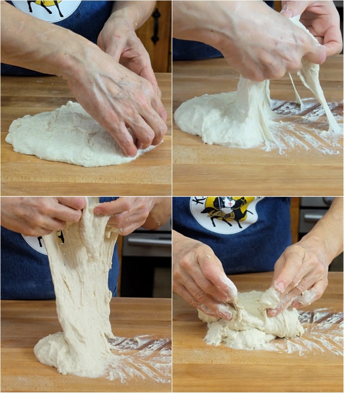 Kneading wet dough by hand via @kingarthurflour