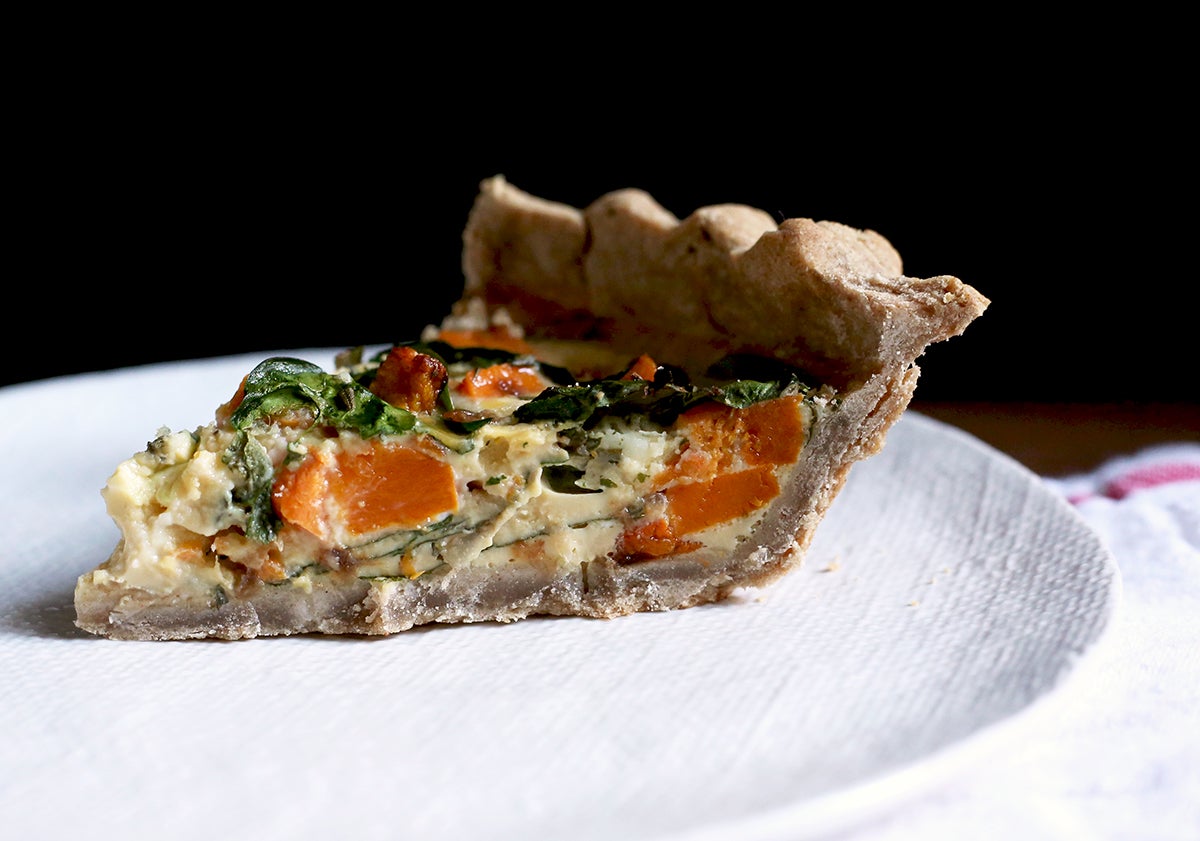 How to make teff flour quiche via @kingarthurflour