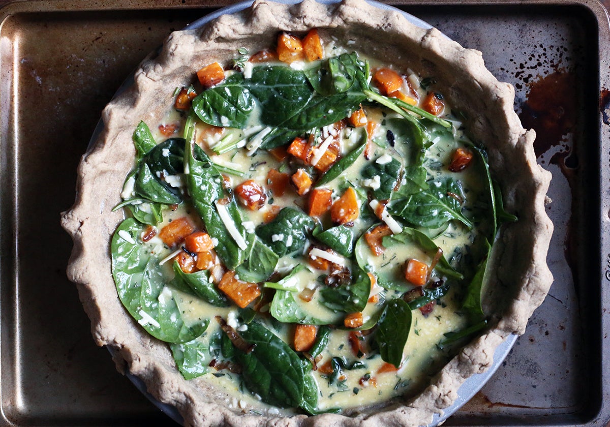 How to make teff flour quiche via @kingarthurflour