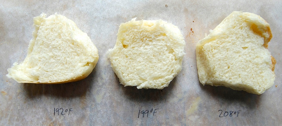 Using a thermometer with yeast bread