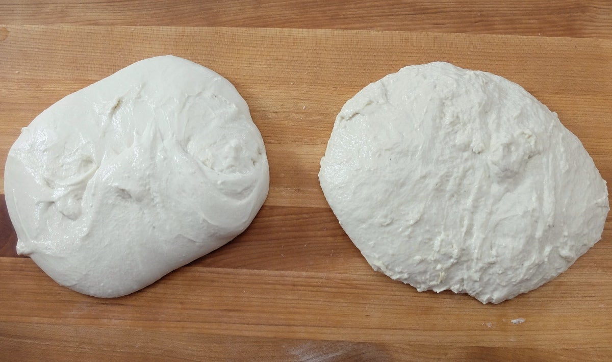 Kneading wet dough by hand via @kingarthurflour