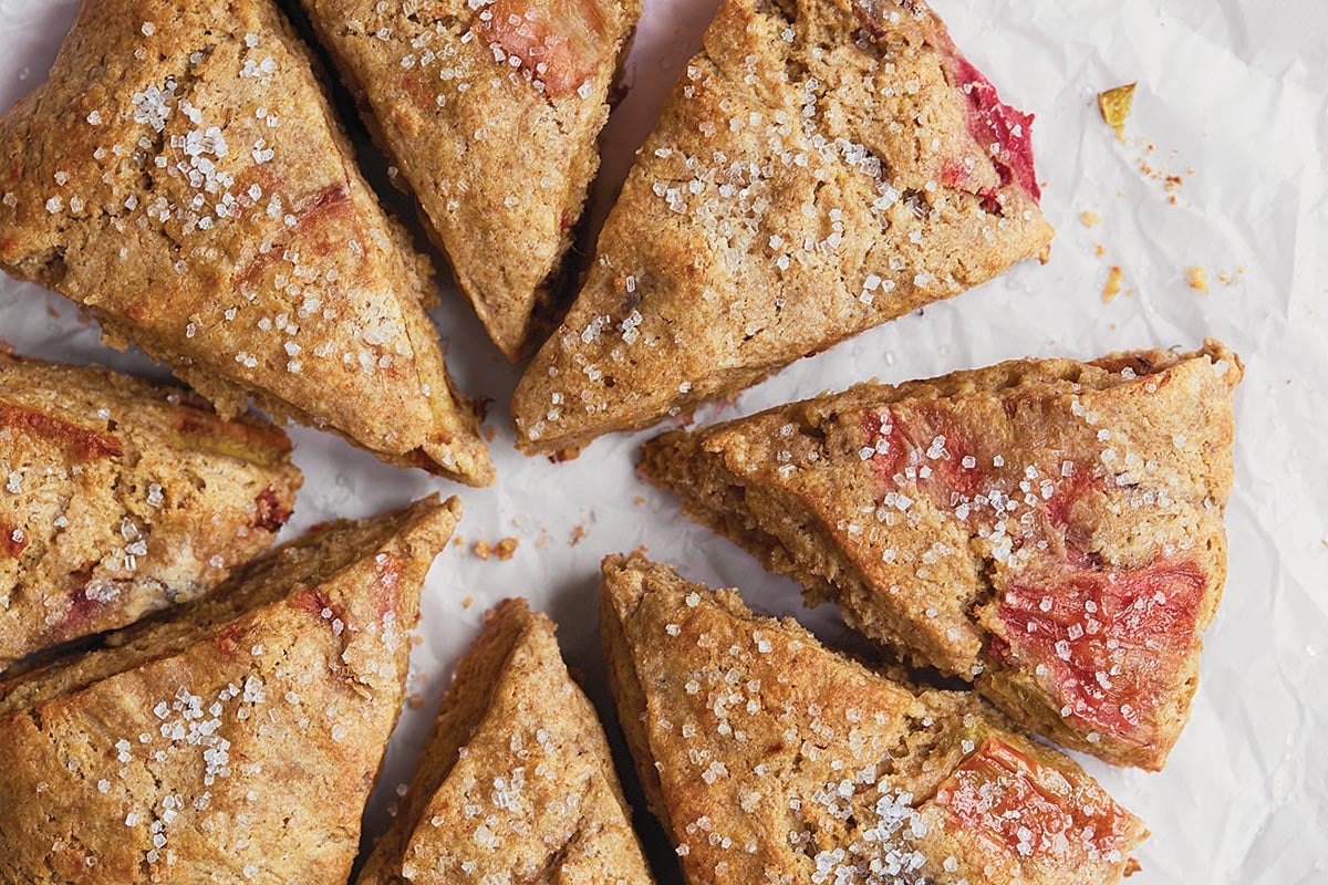 roasted rhubarb scones via @kingarthurflour