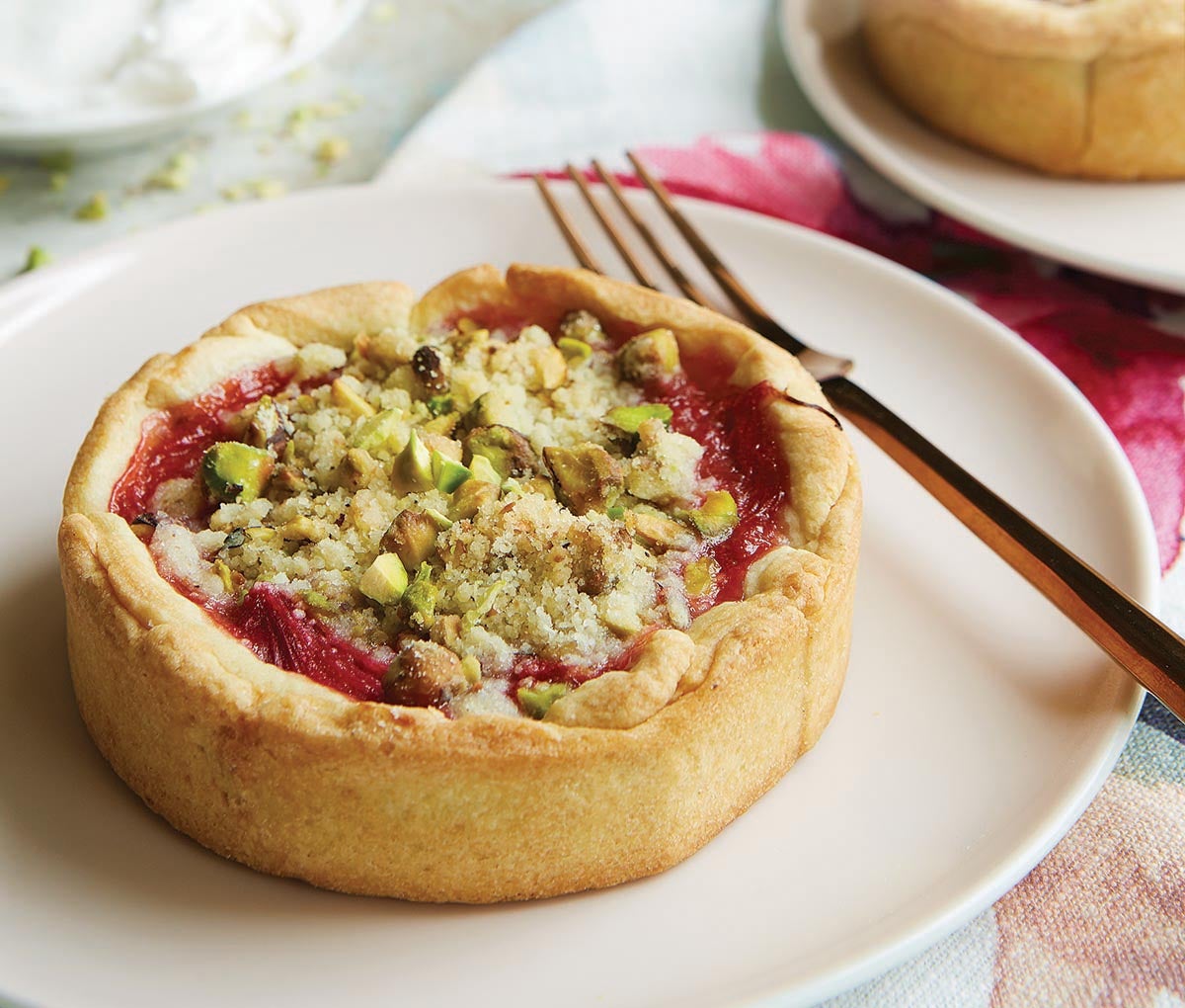 rhubarb tartlets via @kingarthurflour