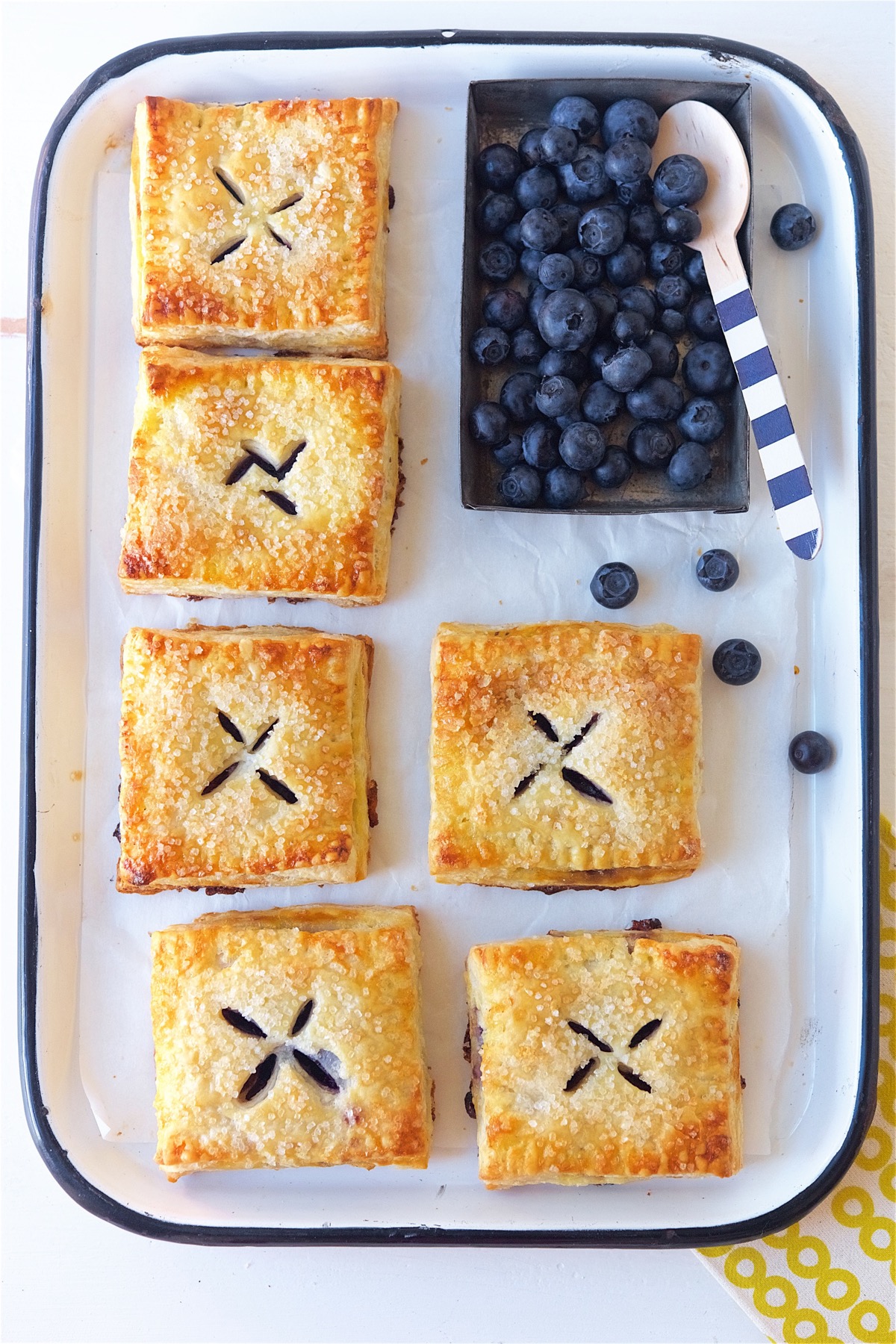 Blueberry Hand Pies Bakealong via @kingarthurflour