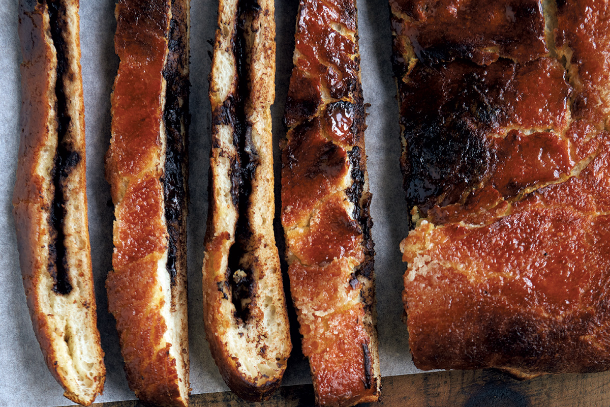 wood oven flatbreads Anise-Chocolate via @kingarthurflour