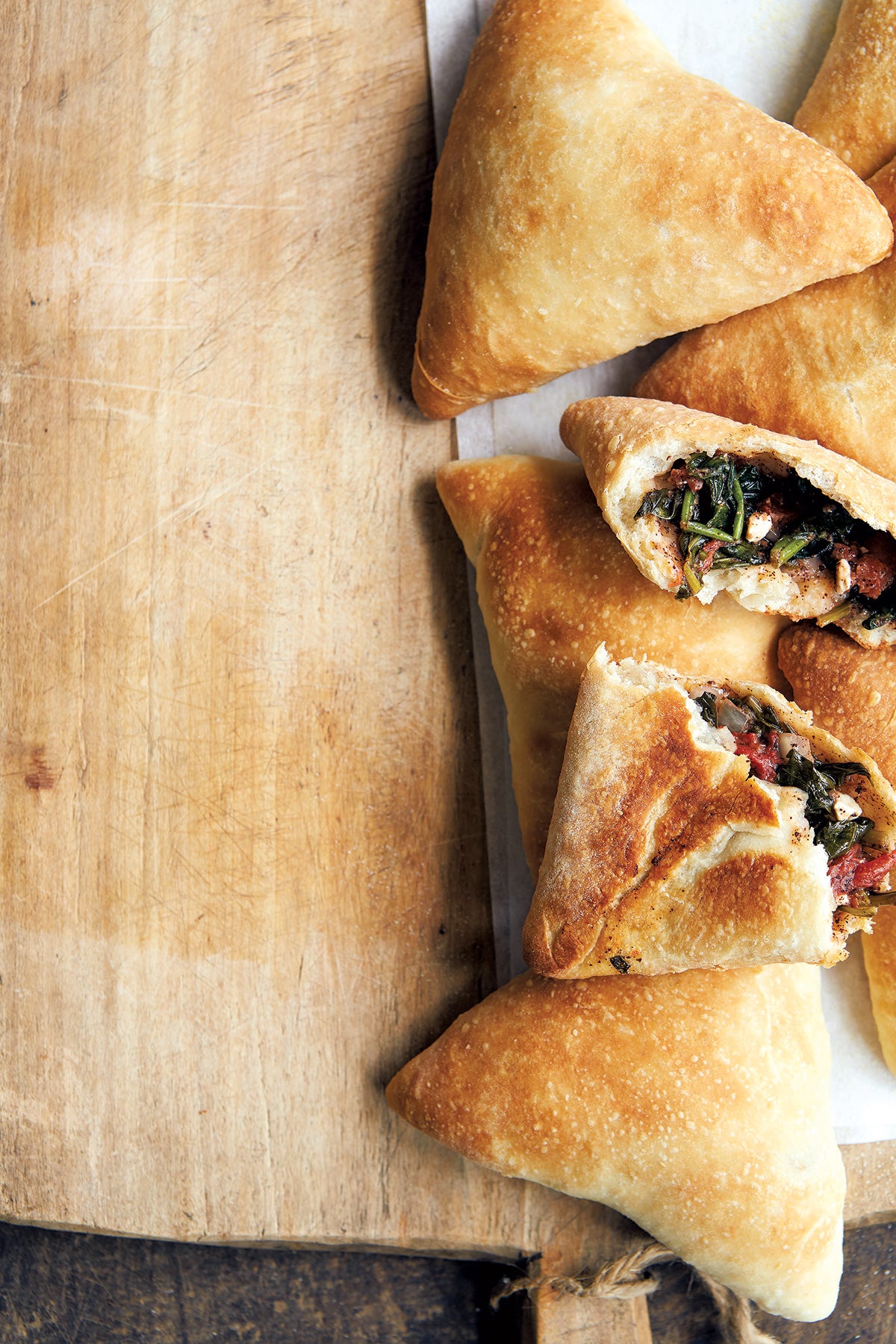 wood oven flatbreads spinach-filled Lebanese via @ kingarthurflour