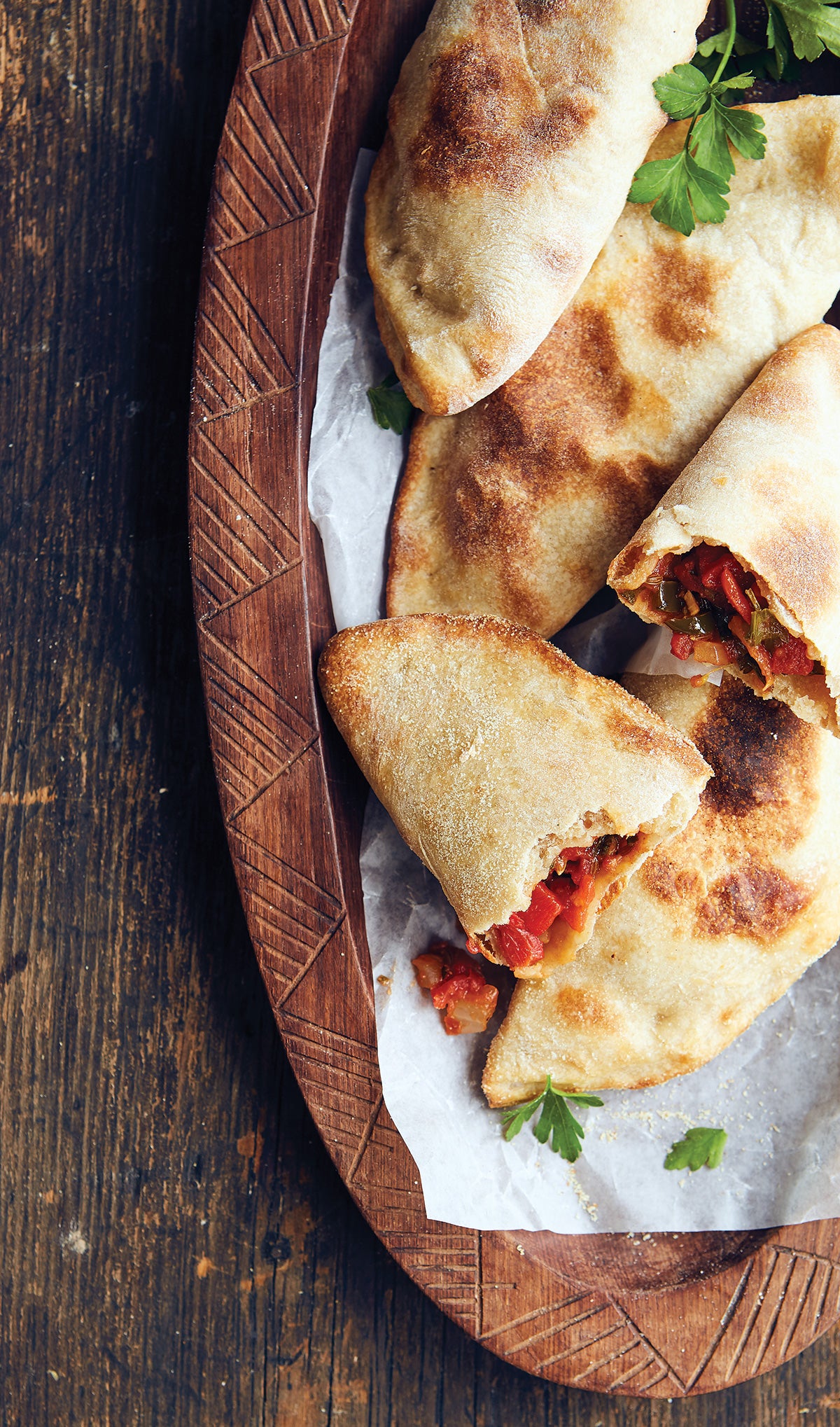 wood oven flatbreads spicy tomato Tunisian via @kingarthurflour