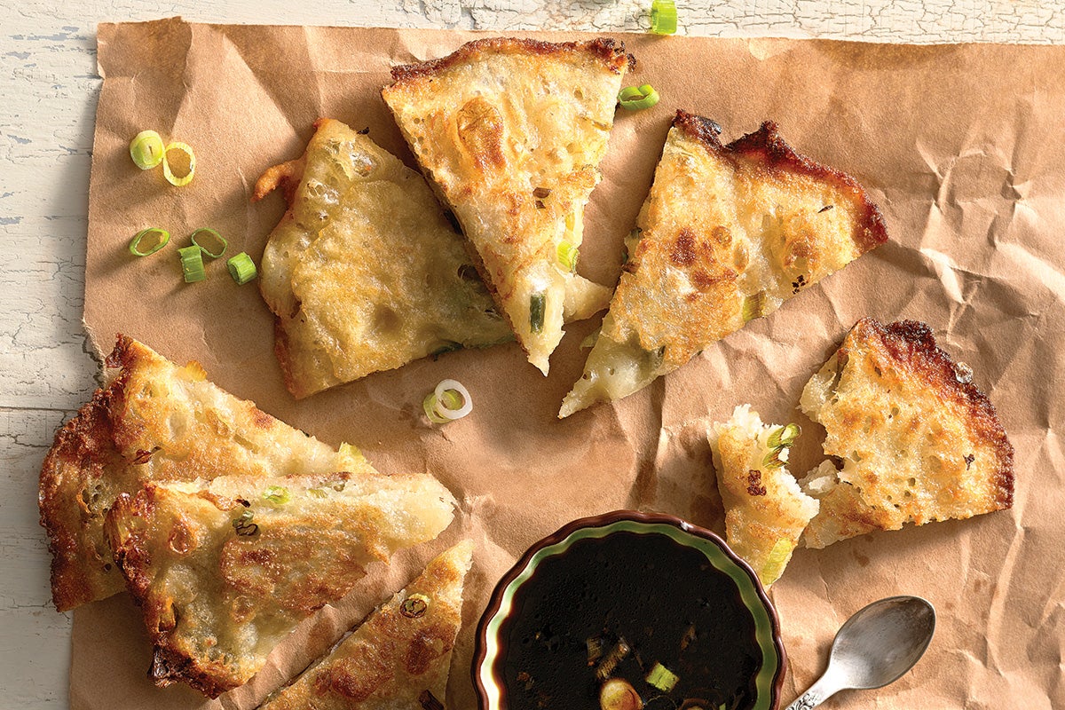 scallion pancakes via @kingarthurflour