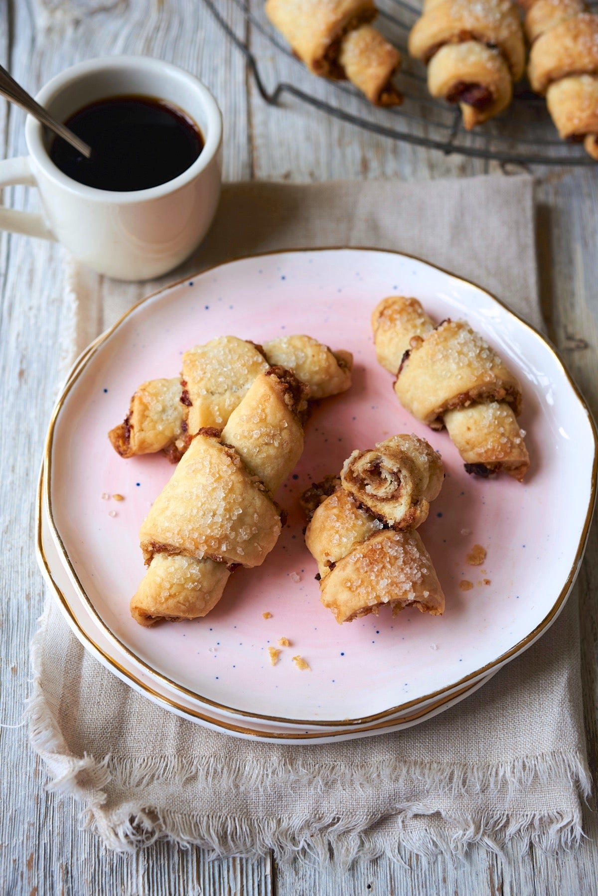 Rugelach Bakealong via @kingarthurflour