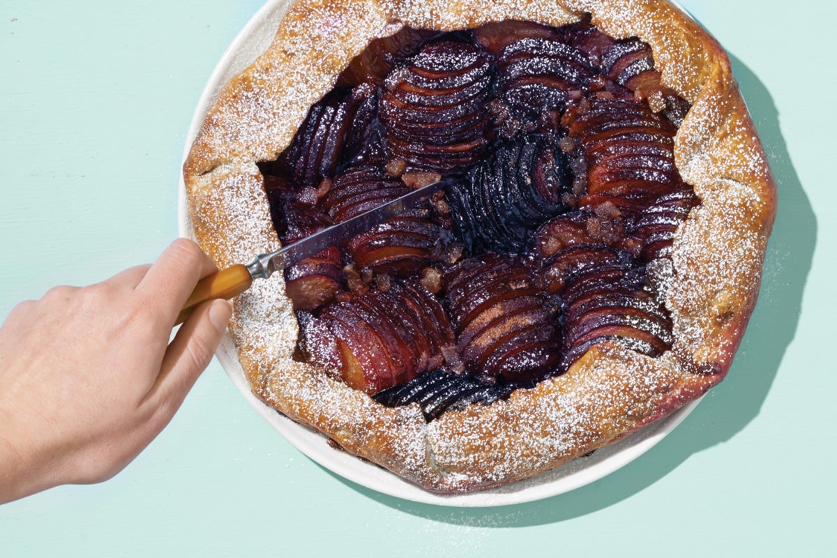 plum and ginger galette via @kingarthurflour