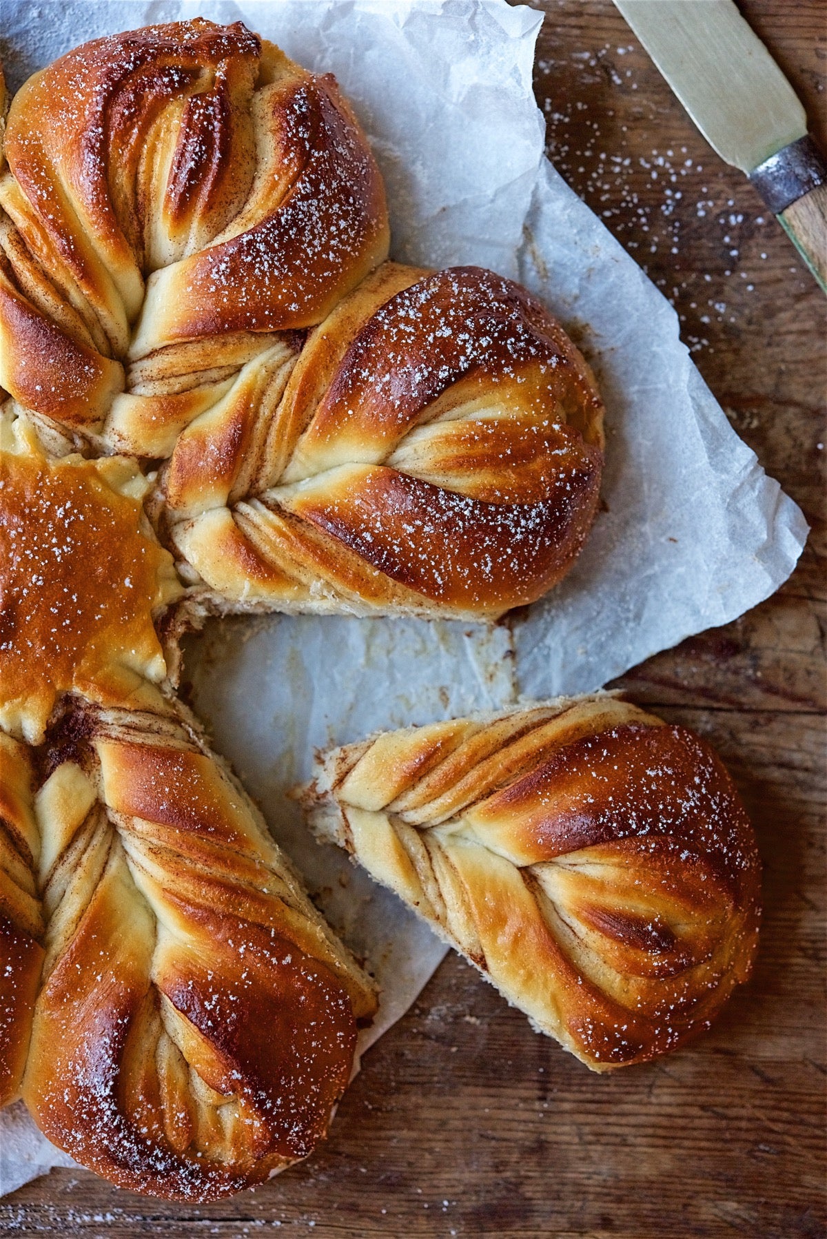 Cinnamon Star Bread Bakealong via @kingarthurflour