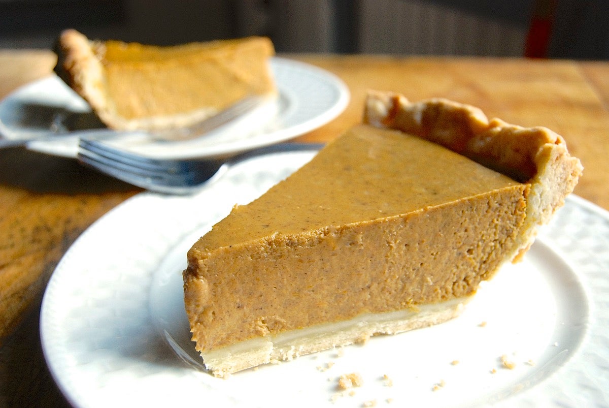 How to keep pumpkin pie from cracking via @kingarthurflour