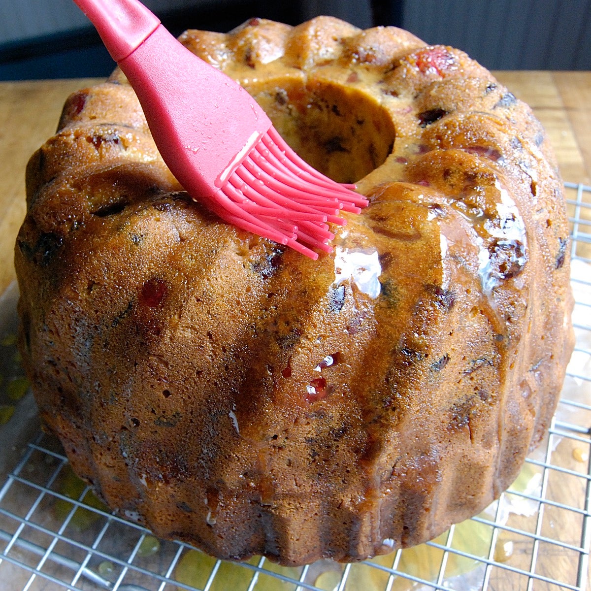 Fruit Cake Bundt via @kingarthurflour