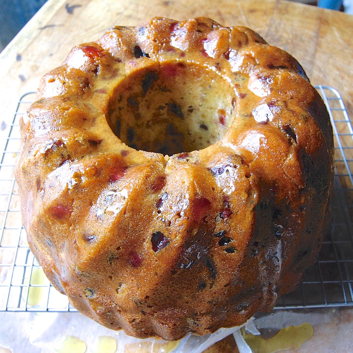 Fruit Cake Bundt via @kingarthurflour