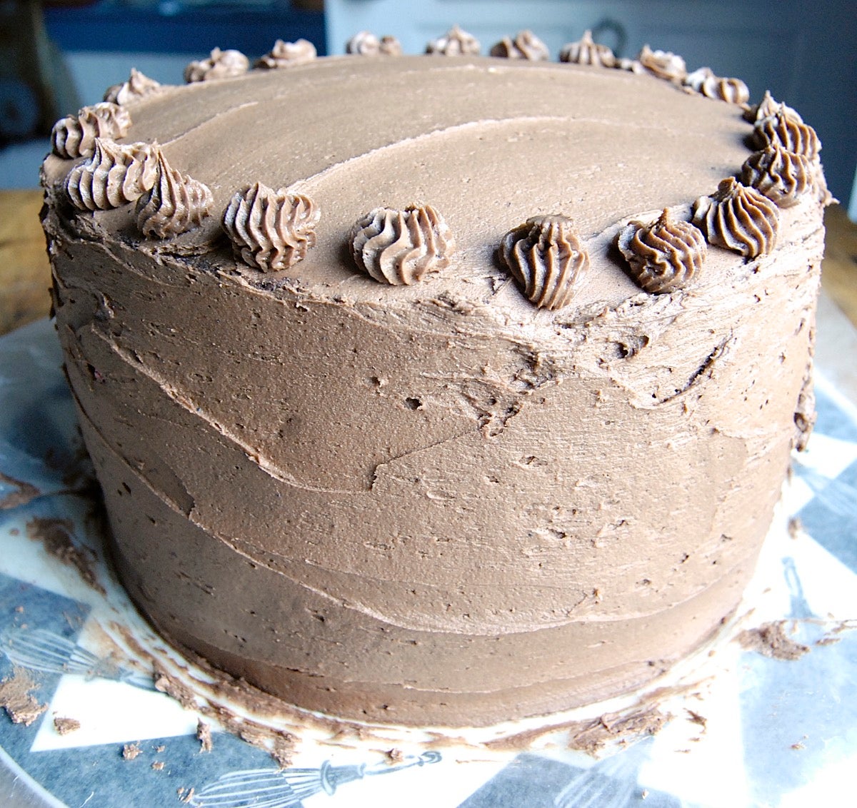 Chocolate Mousse Cake with Raspberries Bakealong via @kingarthurflour