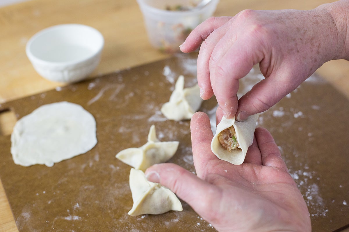 Shaping Asian Dumplings via @kingarthurflour