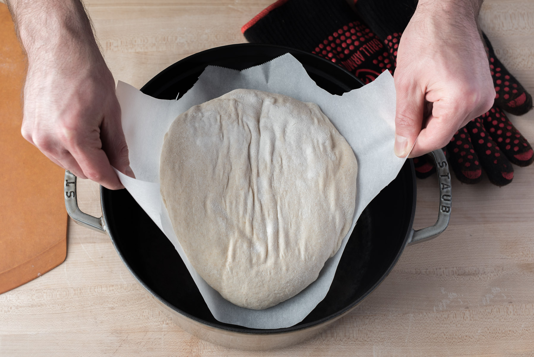 Transferring Bread Dough via @kingarthurflour