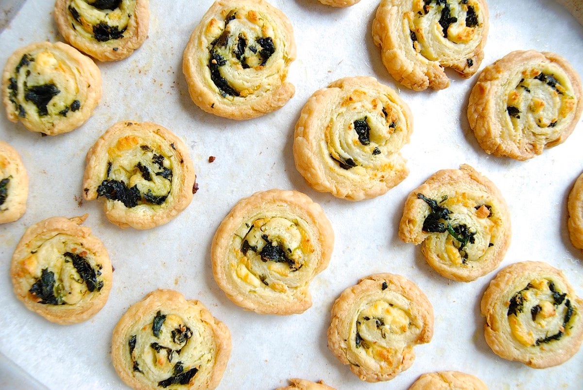 Spinach Cream Cheese Puff Pastry Pinwheels - Challenge Dairy