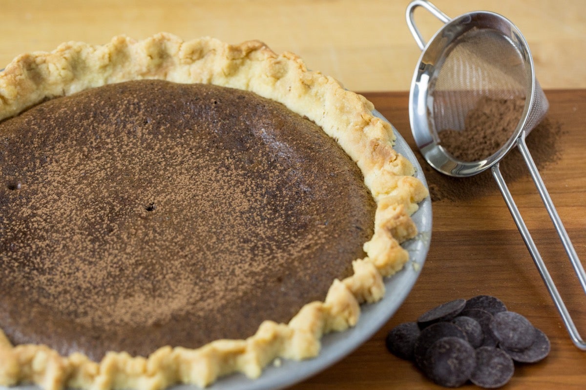 Chocolate Midnight Pie via @kingarthurflour