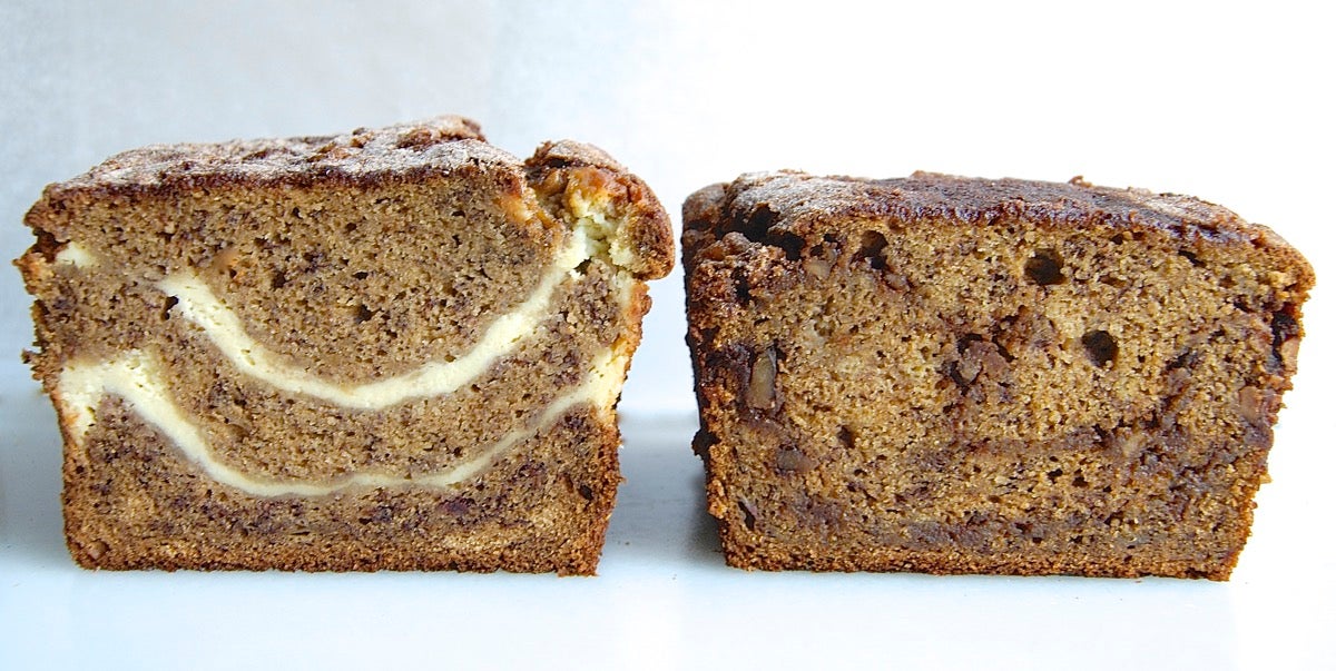 Sweet twist on banana bread via @kingarthurflour