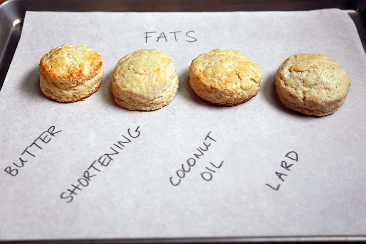 Fats and liquids in biscuits via @kingarthurflour