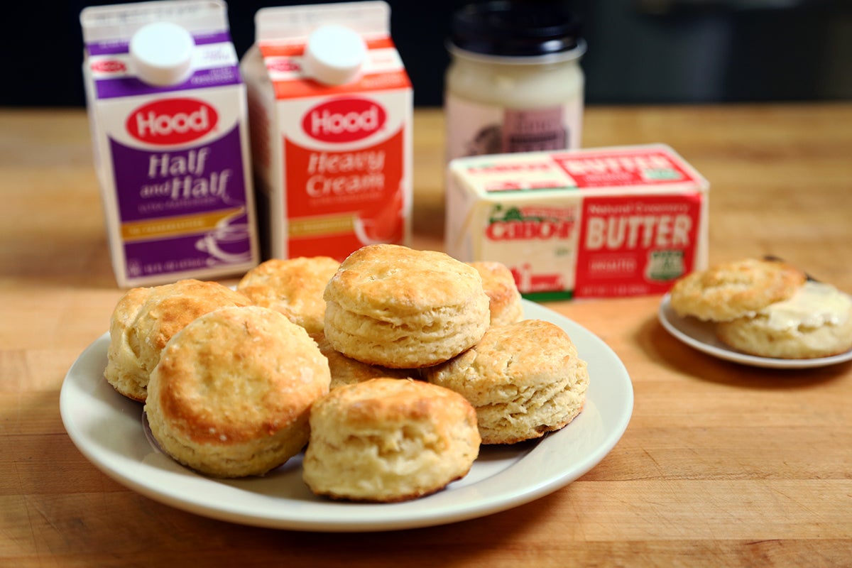 Fats and liquids in biscuits via @kingarthurflour