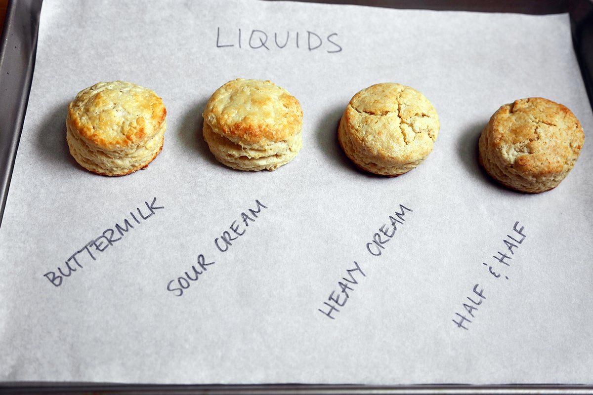 Fats and liquids in biscuits via @kingarthurflour