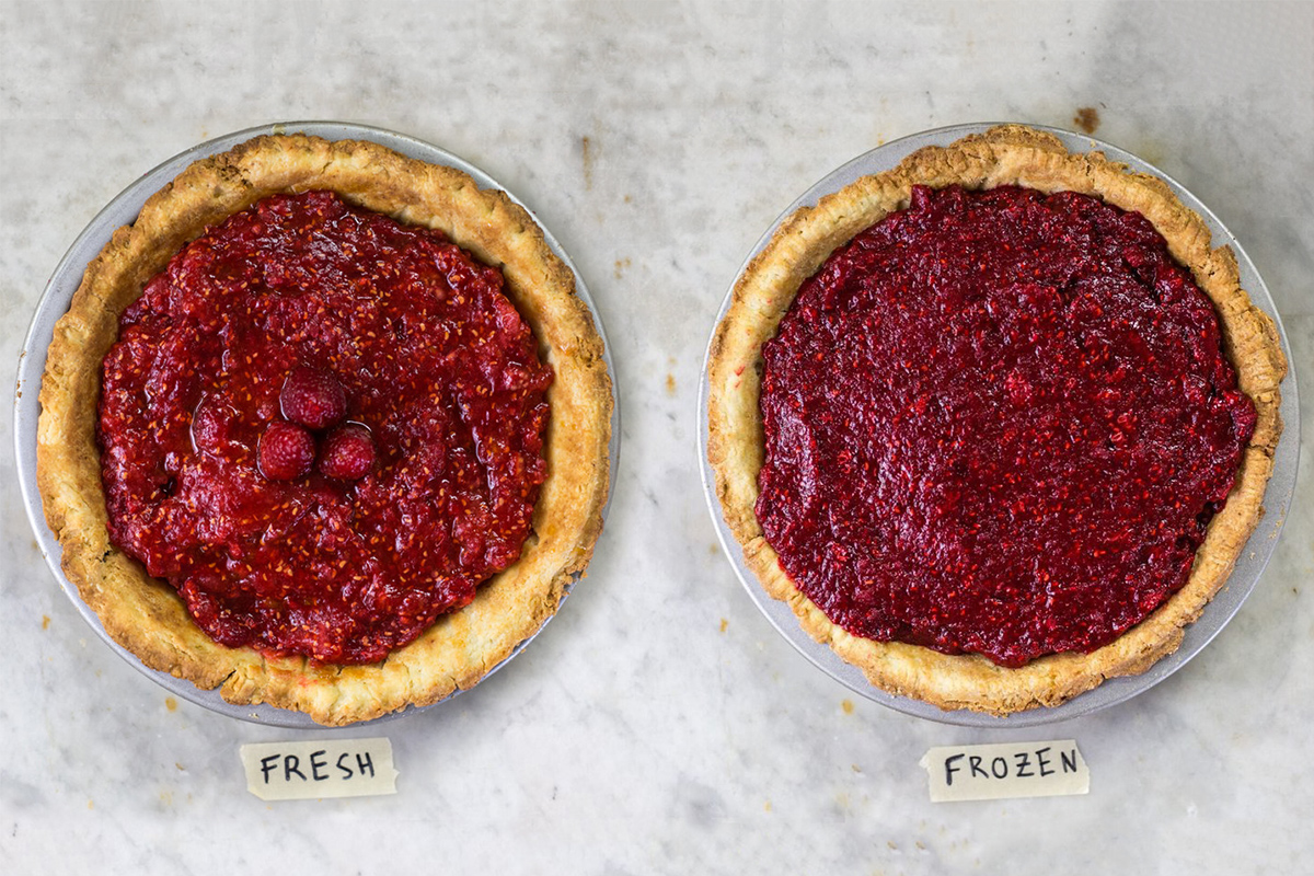 Fresh vs frozen fruit via @kingarthurflour