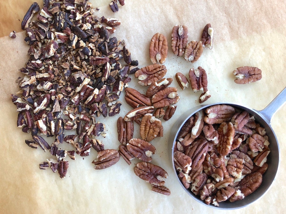 Holiday pecan pie via @kingarthurflour