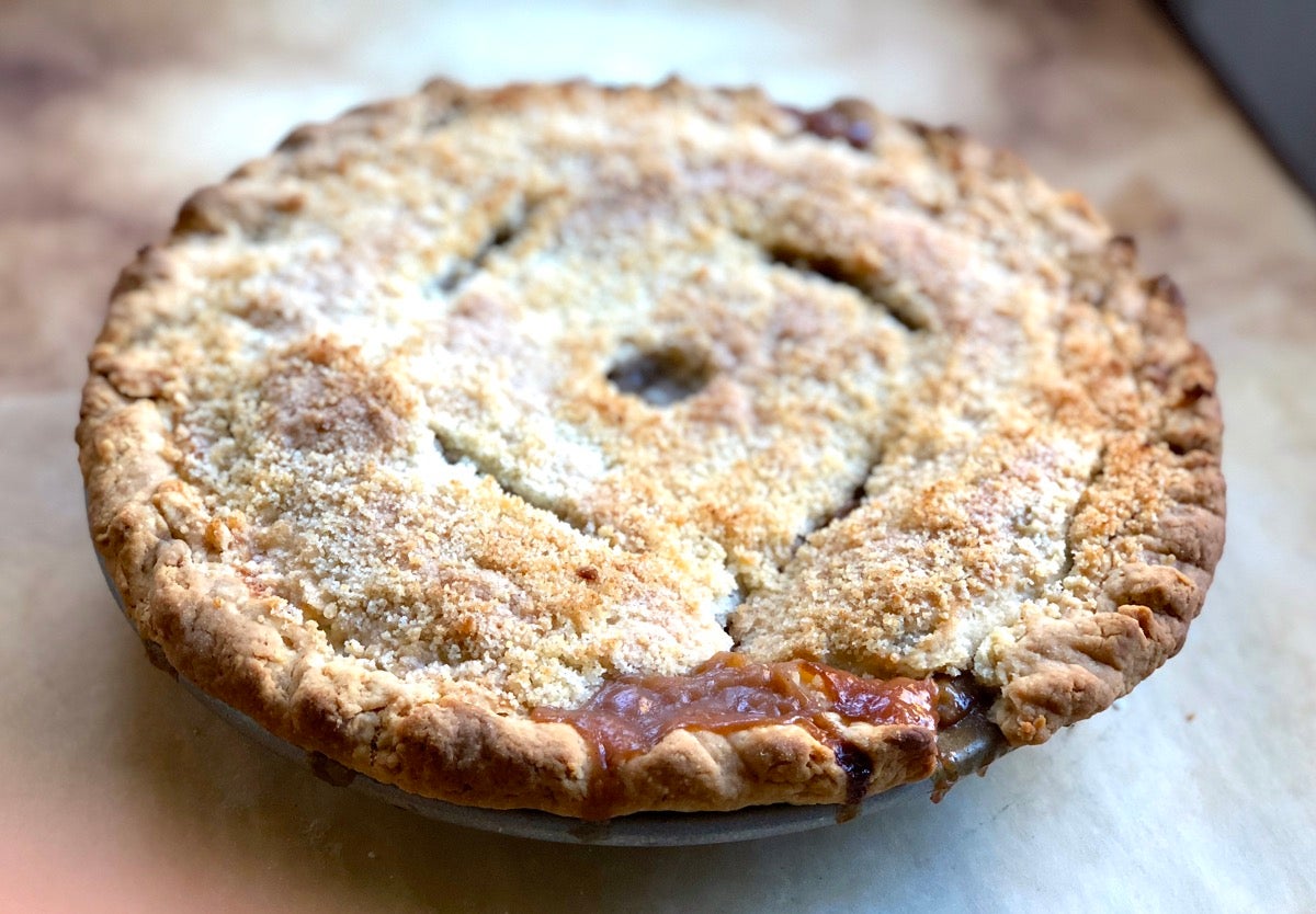 Special apple pie via @kingarthurflour