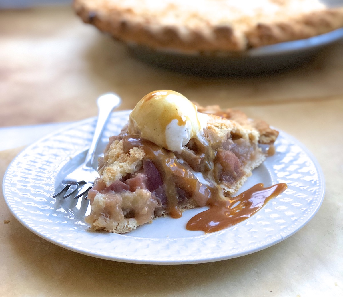 Special apple pie via @kingarthurflour