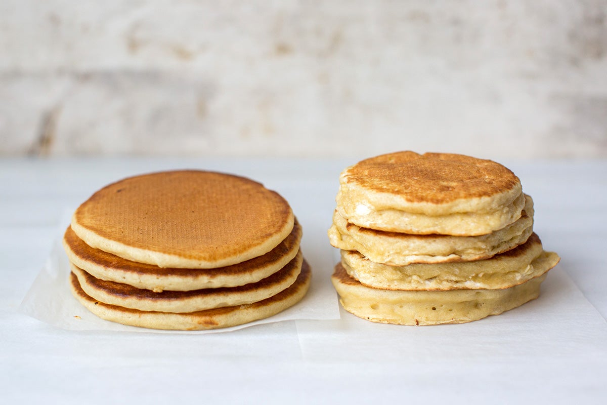 How to make fluffy pancakes via @kingarthurflour