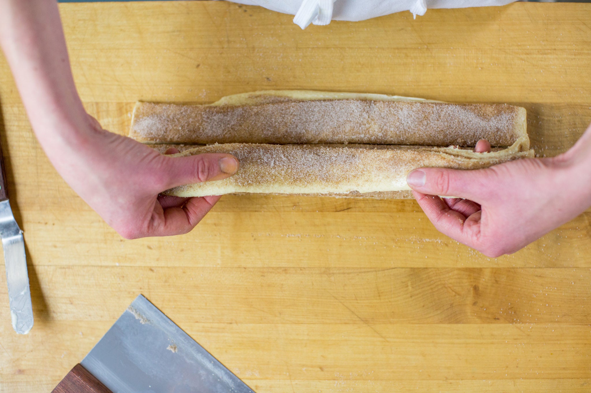 Making cinnamon rolls at home via @kingarthurflour