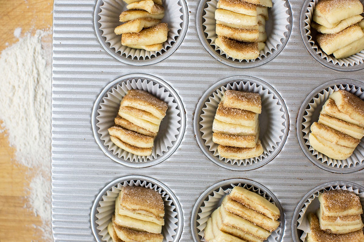 Making cinnamon rolls at home via @kingarthurflour