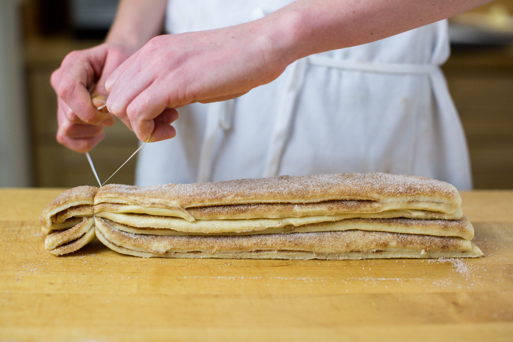 Making cinnamon rolls at home via @kingarthurflour