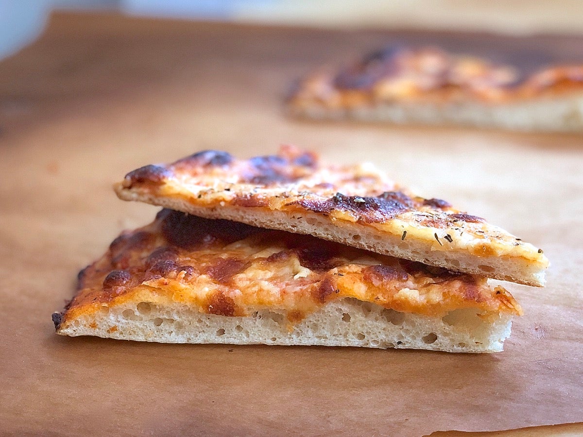 The best thin-crust pizza via @kingarthurflour