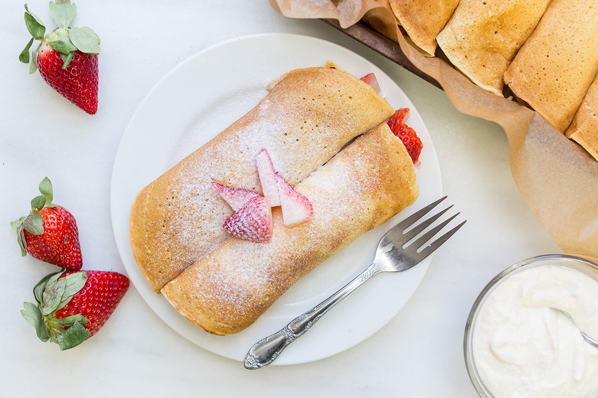 How to make delicate and thin pancakes via @kingarthurflour