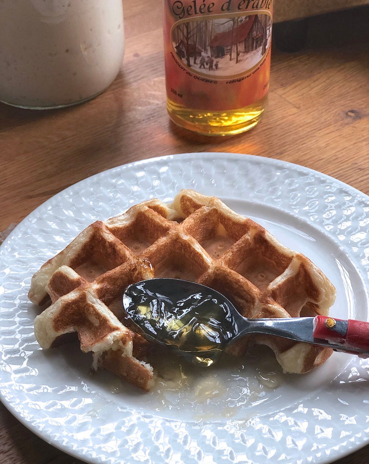 Classic Sourdough Waffles step-by-step via @kingarthurflour