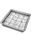 9" square pan cutting diagram