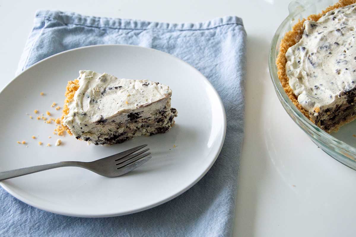 Sliced Cookies and Cream pie