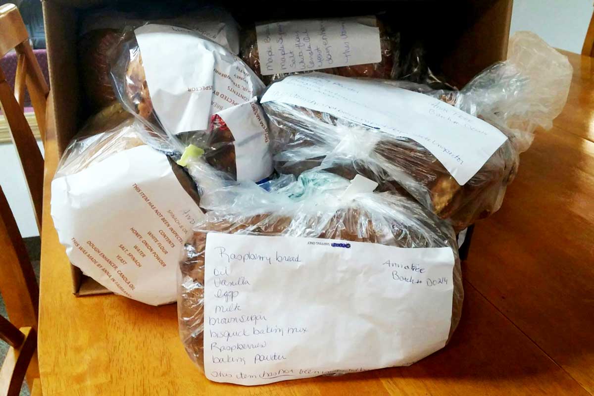 Loaves of bread to be donated