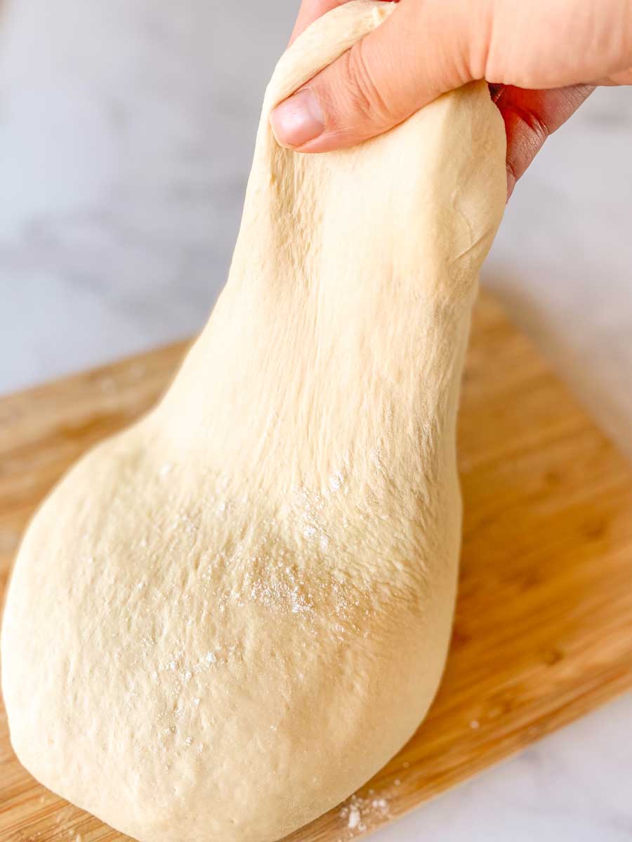 Hand stretching Fatayer dough
