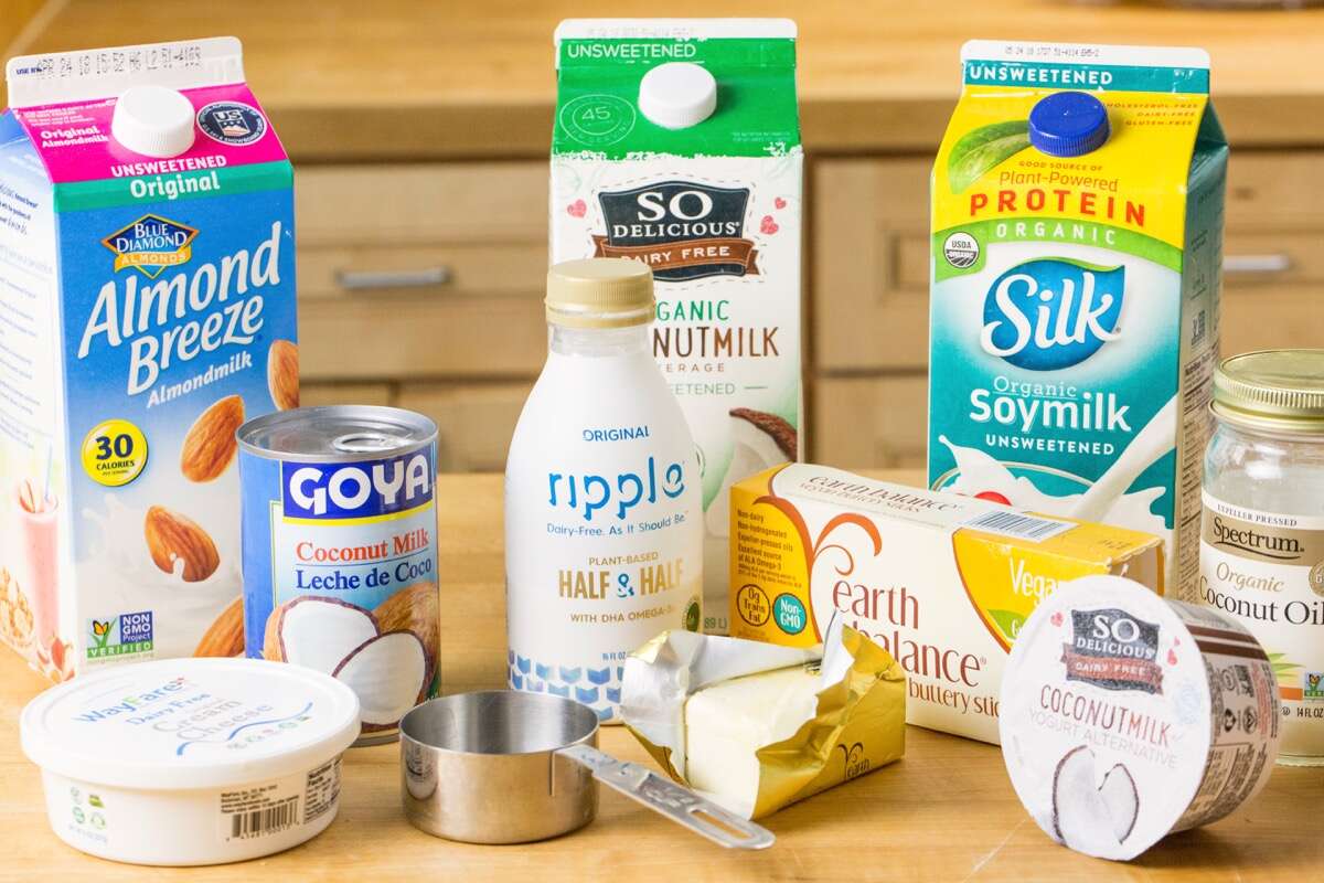 Lineup of dairy-free ingredient alternatives