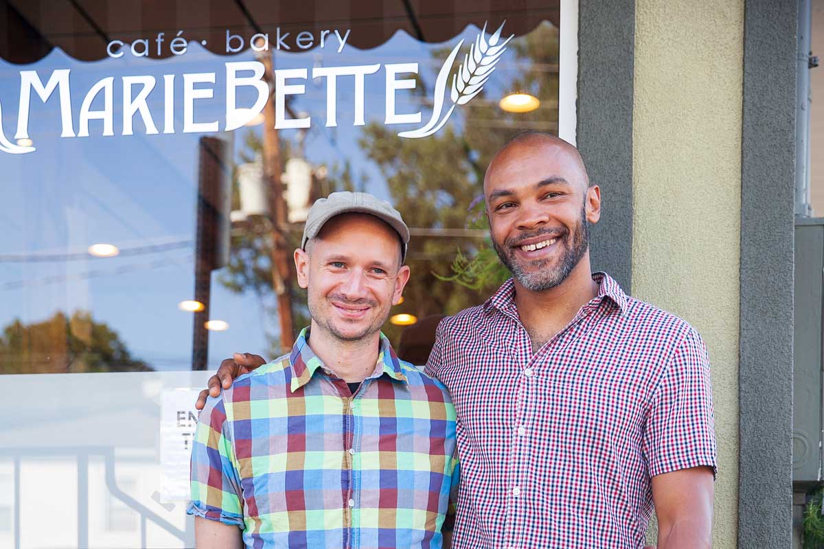 Jason and Patrick in front of MarieBette